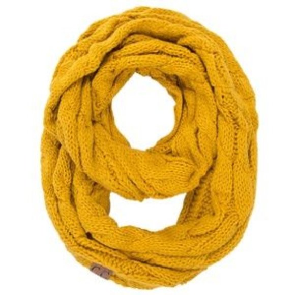 C.C 3pc Knit Warm Pom Beanie Gloves Scarves Set